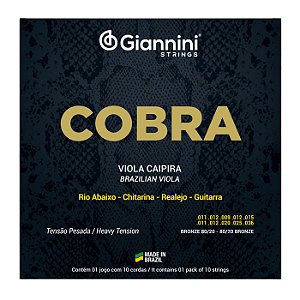 Jogo De Cordas Giannini Viola Bronze 80/20 Rio Abaixo Cv82H
