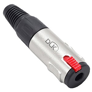 Conector Plug P10(f) Estereo com trava Datalink