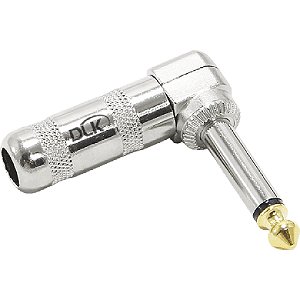 Conector Plug P10 90° Mono Ponta dourada Datalink