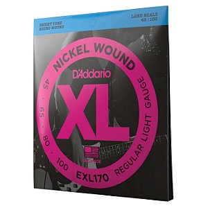 Jogo de Cordas para Baixo 4 Cordas 045 D'addario XL170