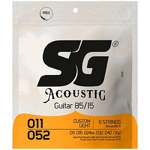 Jogo De Cordas para Violão Aço 011 SG Bronze