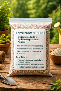 Fertilizante Adubo NPK 10.10.10 Premium Granulado 5kg