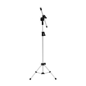 Pedestal Tripe Suporte Para Microfone Profissional PE2 Cromado