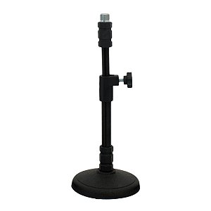 Suporte Pedestal de Mesa para Microfone PODCAST PS-02 BK