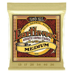 Jogo de Cordas Violão Aço Earthwood Medium Ernie Ball 0.13