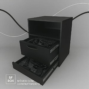 Mesa de cabeceira Sfbox com 2 compartimentos