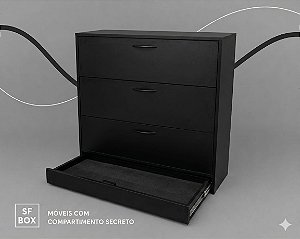 Cômoda em MDF com compartimento secreto SFBOX