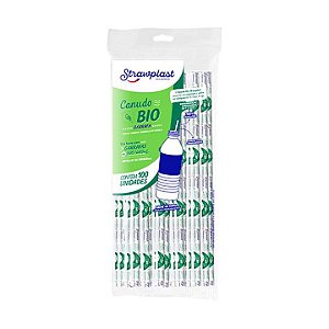 Canudo Strawplast Biodegradável Garrafa C/ 100 un