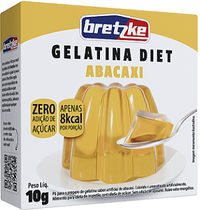 Gelatina Po Diet Bretzke Abacaxi 9x10g
