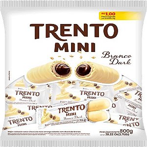 Trento Mini Chocolate Branco pacote 800g