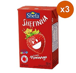 Bebida de Fruta  Shefinha Morango 3x150 ml
