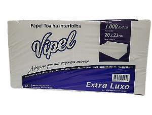 Papel Toalha Interfolhado Branco Extra Luxo 20x21 c/ 1000 Un