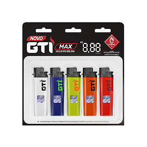 Isqueiro Gti Max Sólido Cartela 10 unidades