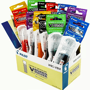 Kit 12 Refil Para Pincel Marcador Pilot Board Master WBS-VBM