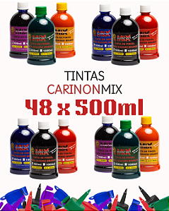 Combo Frascos de Tinta CarinonMix - 48UN de 500ml