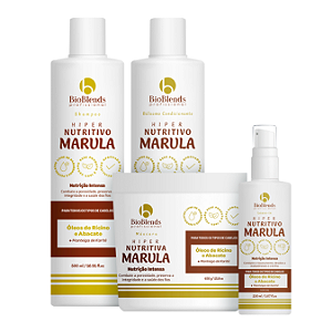 Kit Hiper Nutrição Marula (Leave -in 150ml Grátis)