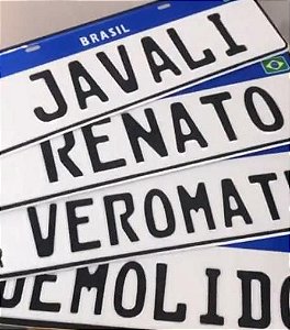 Placa Personalizada Até 9 LETRAS