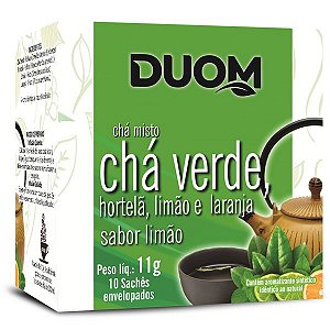 Chá Verde com Hortelã, Laranja e Limão 10 saches Duom