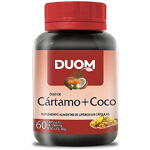 Óleo de Cártamo + Coco 1000mg 60caps Duom