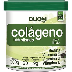 Colágeno Hidrolisado com Vitamina C e Chá Verde 200g Sabor Limão