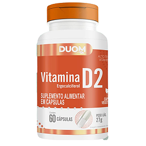 Vitamina D2 Ergocalciferol 2000UI 60caps Duom
