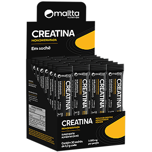 Sachê Creatina Em Pó Sem Sabor Display 30un Maltta
