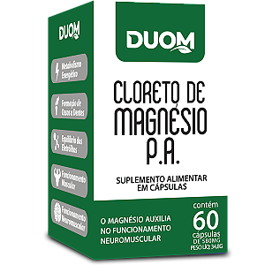 Cloreto de Magnésio 60 caps Duom