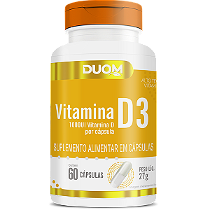 Vitamina D (1 ao dia) 60caps Duom