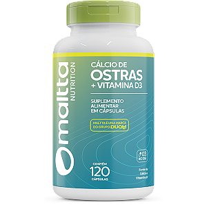 Cálcio de Ostras com Vitamina D 120 caps Maltta