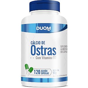 Cálcio de Ostras com Vitamina D 120 caps Duom