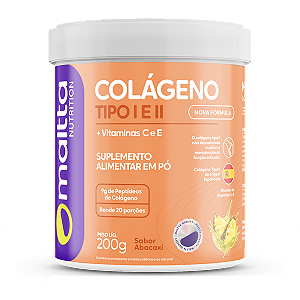 Colágeno Tipo 1 e 2 com Vitaminas 200g Sabor Abacaxi Maltta