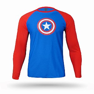 Camiseta Capitão América com Proteção UV
