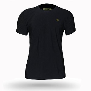 Camiseta Masculina Manga Curta com Proteção Solar UV 50+ Cor Preta