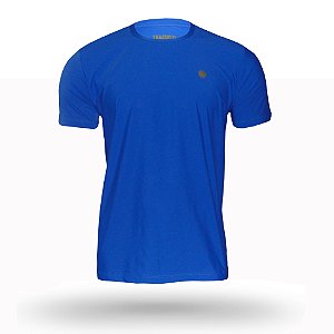 Camiseta Masculina Manga Curta com Proteção Solar UV 50+ Cor Royal