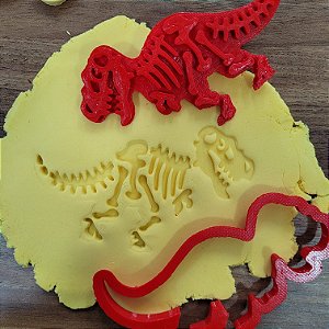 Cortador Carimbo Fóssil Dinossauro Tiranossauro TREX