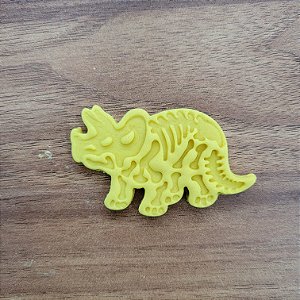 Cortador Carimbo Fóssil Dinossauro Triceratops Osso