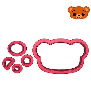 Cortador Modular Urso Bam Palhaço Herói Plim Plim
