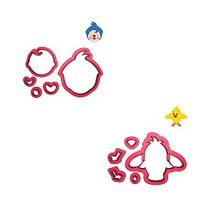 Kit 2 Cortadores Circo Pássaro Plim Plim