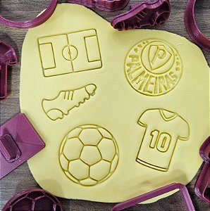 Kit 5 Cortadores Palmeiras Camisa Chuteira Campo Bola