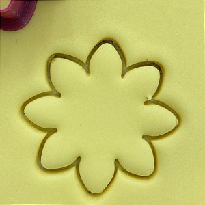 Cortador Flor Girassol 8 pétalas pontas biscoito