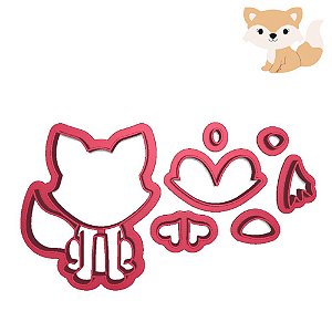 Cortador Modular Raposa Cute Sentada