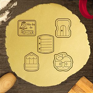 Kit 5 Cortadores Coruja Lápis Fichário Maçã Apontador