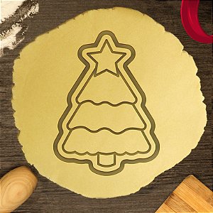 Cortador Marcador Árvore Estrela Decorada Natal