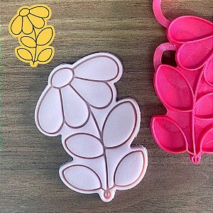 Cortador Marcador Flor de Lado Pétalas Grandes