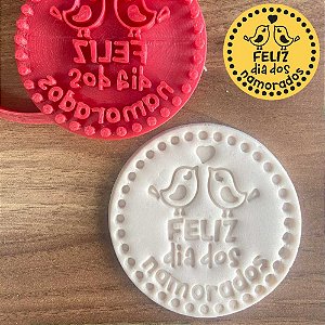 Cortador Marcador Feliz Dia dos Namorados Passarinhos