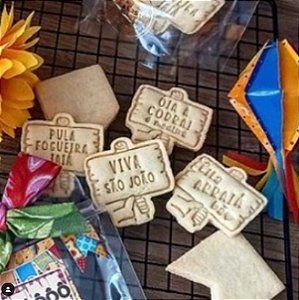 Kit 4 Cortadores Festa Junina Arraiá Placa Frases