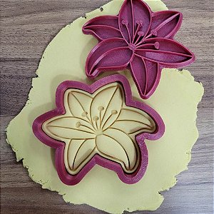 Cortador Jardim Flor Lírio Pétalas Abertas Casamento
