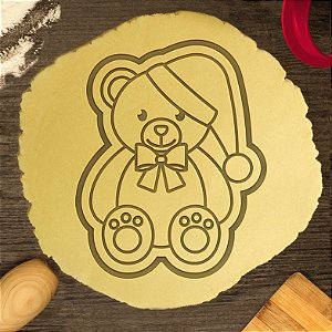 Cortador Biscoito Urso Baby com Gorro Natal