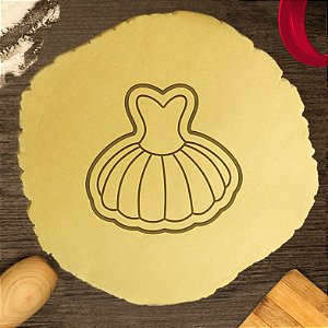 Cortador Biscoito Vestido de Bailarina com Babado