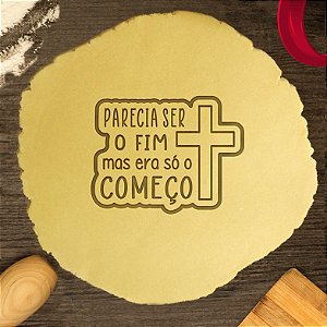 Cortador Biscoito Frase Parecia o Fim Cruz Jesus
